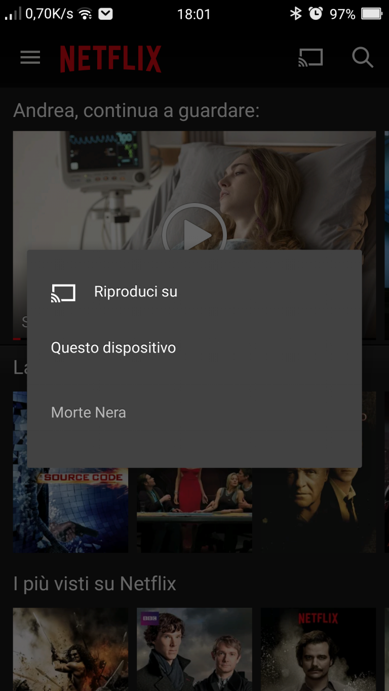 Come vedere Netflix con Chromecast